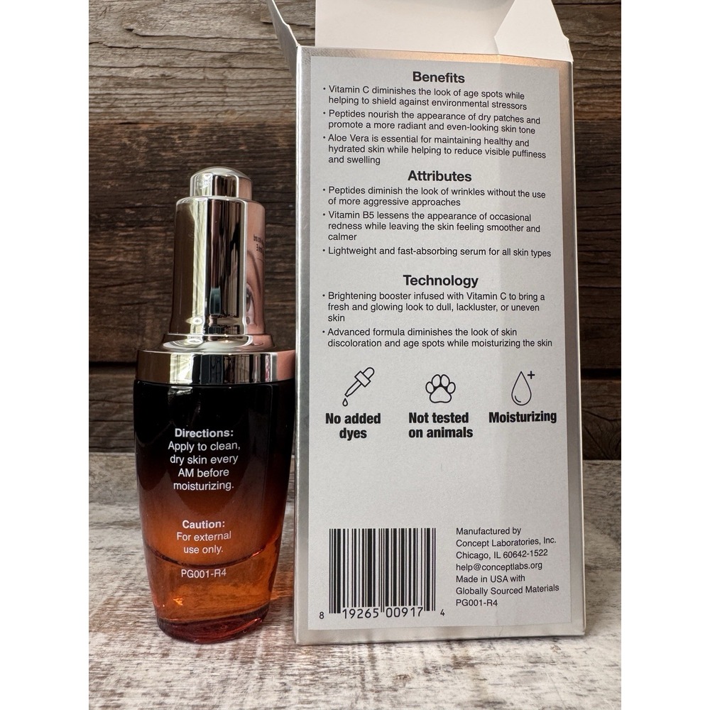 ProGenix Professional Skin Care Vitamin C Dark Spot Face Serum 1 oz | Made in US - Picture 3 of 4